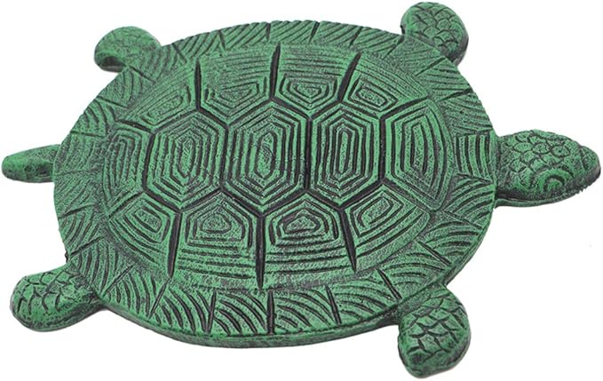 MDLUU Tortoise Stepping Stone, Cast Iron Flagstone, Decorative Turtle Stepping Stone for Lawn, Yard, Garden Walk Way, 13.3"×10.2"