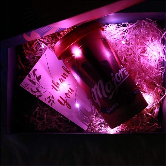 with Timer Function Battery Operated Dewdrop Led Lights,Mini Fairy Lights for Home Parties Christmas/Halloween Holiday Decoration,6 Hours on/18 Hours Off,30 LEDs,10 Feet (Pink, 2)