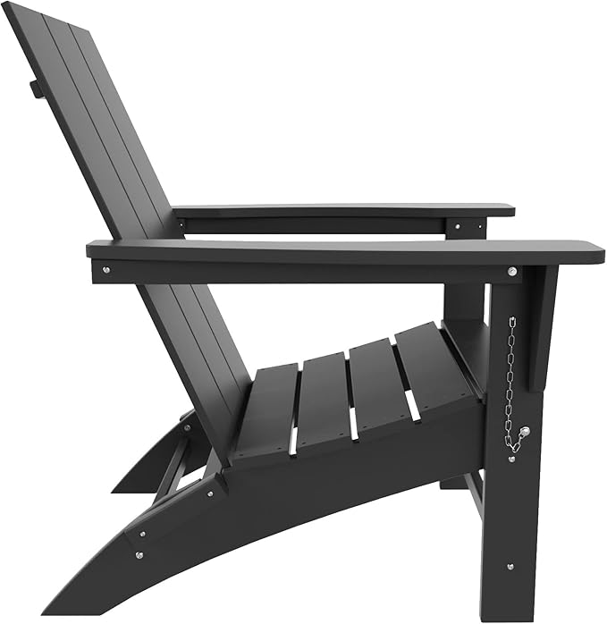 WestinTrends Ashore Modern Outdoor Folding Adirondack Chair (Set of 2), Gray