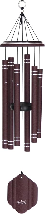 Arabesque by Wind River - 32 inch Garnet Wind Chime for Patio, Backyard, Garden, and Outdoor décor (Aluminum Chime) Made in The USA