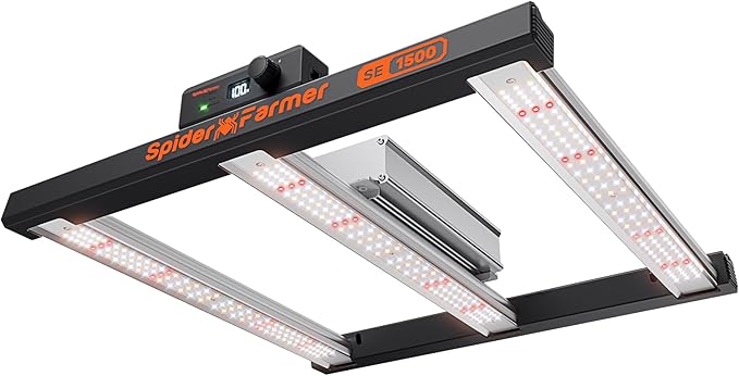 Spider Farmer SE1500 LED Grow Light 150W, Samsung LM301H EVO Diodes, Upgraded Remote App Control, 2x2ft Coverage Full Spectrum Dimmable Bar Style Grow Lamp for Indoor Plants