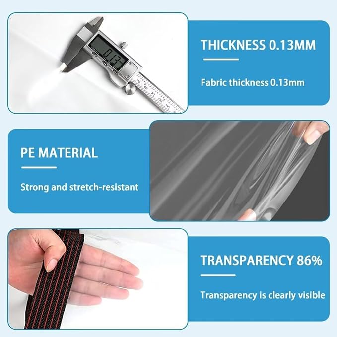 Clear Tarps with Grommets 7x12ft-2P,Heavy Duty Waterproof Tarp Cover,Transparent PVC Vinyl Tarpaulin for Outdoor,Plant,Garden,Chicken Coop,Patio