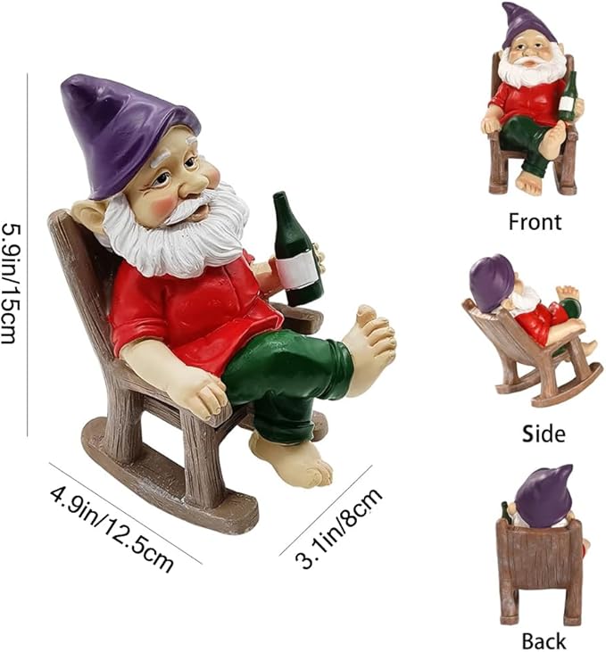 Gnomes Decorations for Yard, Gnome Gifts for Women, Garden Statue Ornament for Yard Lawn Patio