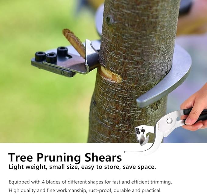 Fdit Tree Branches Cutter Graft Fruit Tree Tool Stainless Steel Tools Loop Cutter Shears for Scissor Bark Cutter Loop Pliers Accessories Scissors