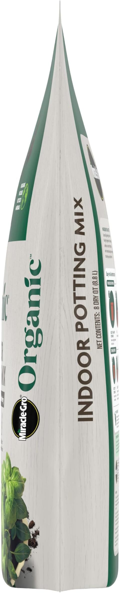 Miracle-GRO Organic Indoor Potting Mix, Protects Against Over and Under Watering, for Indoor Container Plants, Houseplants and Starter Plants, OMRI Listed, 8 qt., 3-Pack