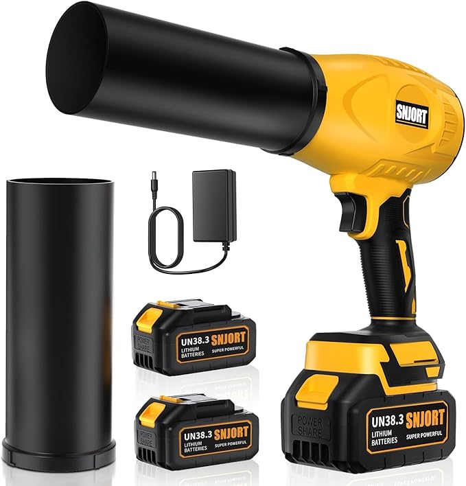 Leaf Blower Cordless with Battery and Charger, 980,000 RPM, Extended Nozzle, Lightweight Handheld,Blower for Patio Cleaning,Leaves and Dust,Birthday Gifts for Men Dad Husband