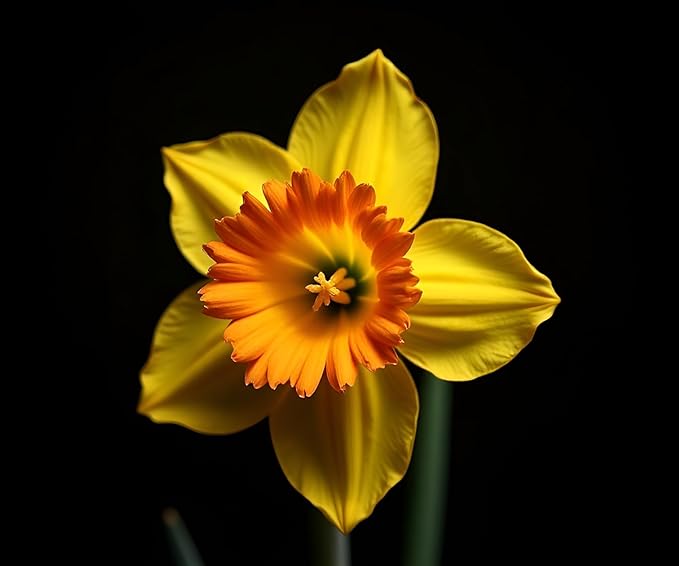 Red Devon Daffodil Bulbs for Planting – Large-Cupped Spring Flowers – Hardy Perennial – Bright Yellow Petals with Fiery Red-Orange Trumpets – Perfect for Gardens, Borders & Naturalizing (5 Bulbs)