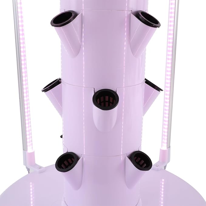 Hydroponic Growing System with LED Grow Lights, 28 Pods 7 Tiers Vertical Hydroponic Tower, Home Hydroponic Garden with Water Pump, Timer, Plants Germination Kit for Herbs, Fruits, Vegetables
