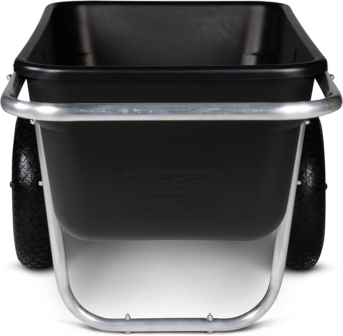 Smart Carts Premium Yard Cart - Strong, Lightweight, and Perfectly Balanced (16" Air Filled Wheels)
