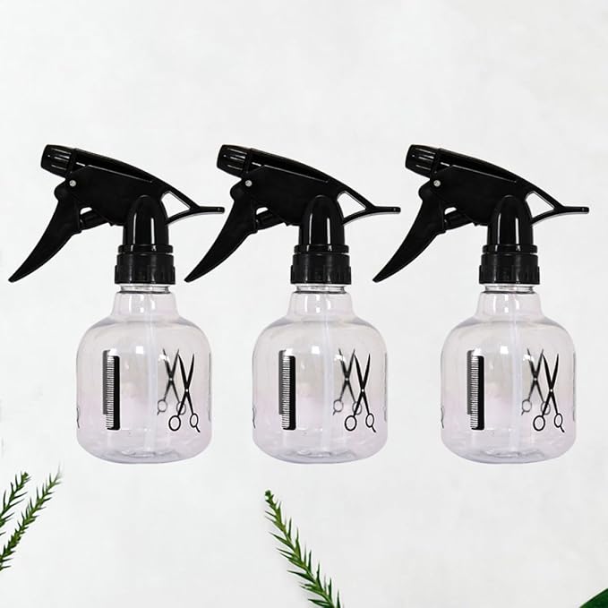 3PCS Plastic Spray Bottles Fine Mist Sprayer for Hairdressing Flower Watering Portable Refillable Household Use Travel Bottles