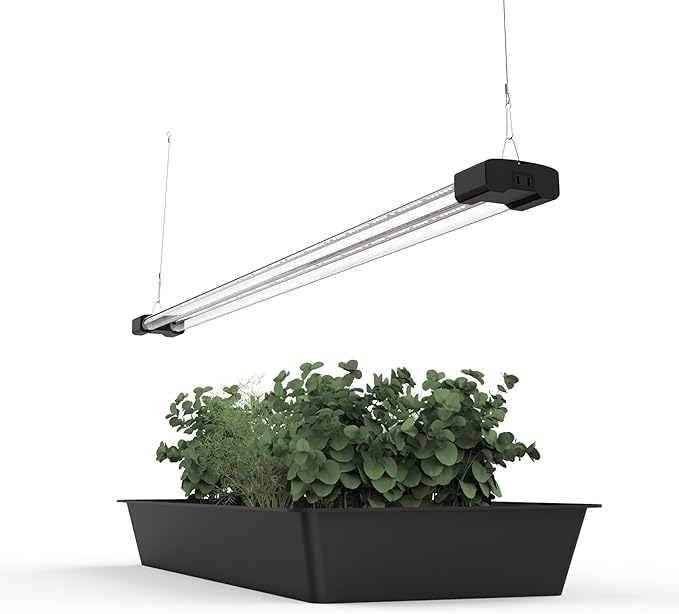 BoostGro 4FT LED Succulent Terrarium Plant Grow Light Linkable Full Spectrum Daylight with Enhanced 660nm Red and 450nm Blue LightTech Indoor Lighting Fixture (4 FT)