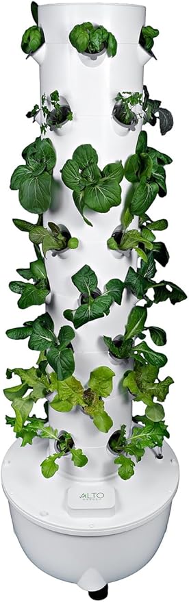 HX Hydroponic Tower | High Capacity Tower | Hydroponics Growing System Kit | Food Grade with 40 Net Pots (Without Lights)
