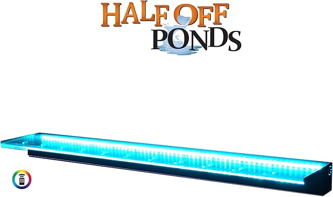 HALF OFF PONDS Sheer Elegance 48" Color Changing Lighted Acrylic Spillway - SE48CC-HOP