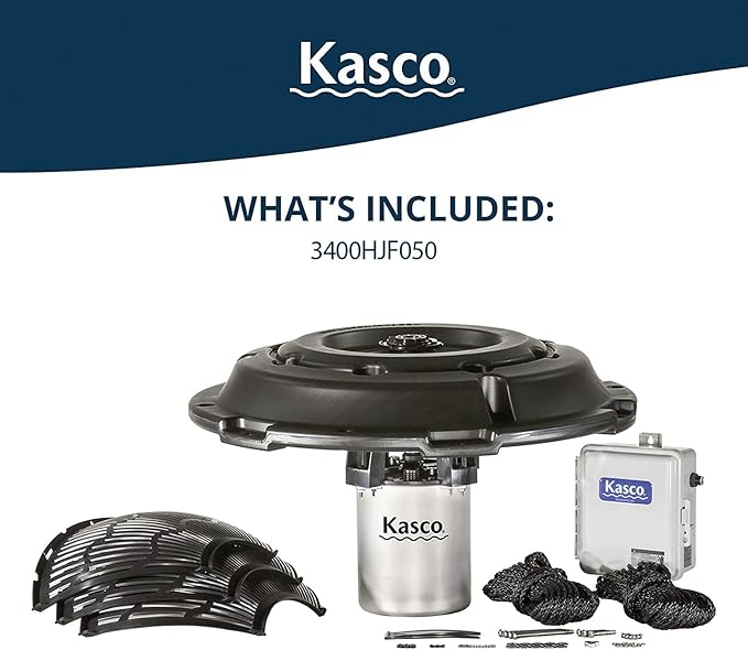 Kasco 3/4 HP J Series Decorative Fountain - 240V With Electric Power Cord of Various Lenghts| Pond and Lake Fountain | Efficient Pond Aerator Outdoor Fountain