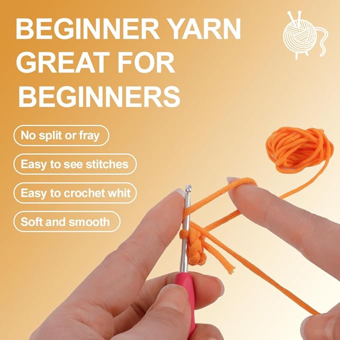 Duck Crochet Kit for Beginners - Complete Amigurumi Starter Set with Step-by-Step Video Tutorials | Easy-to-See Anti-Split Yarn & Pre-Started Magic Loop | Ideal Creative DIY Gift for Adults & Kids