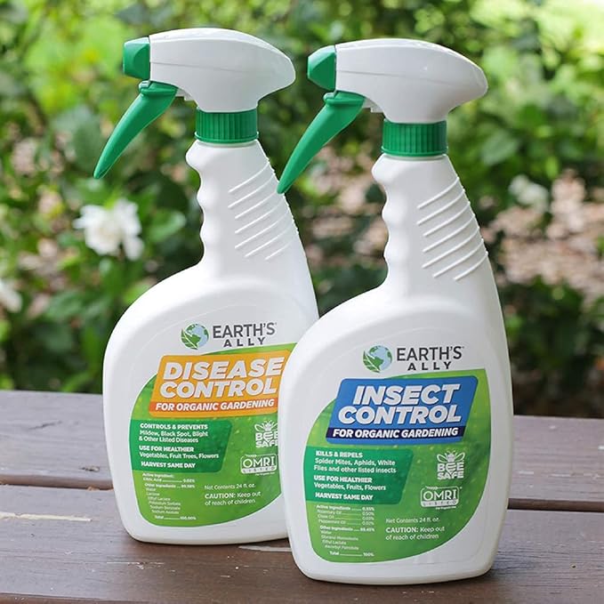 Earth's Ally Disease Control for Plants Ready-to-Use 24 oz | Fungicide Spray Treatment for Powdery Mildew, Blight, Black Spot, Fungus - Use for Plant & Rose Diseases & More