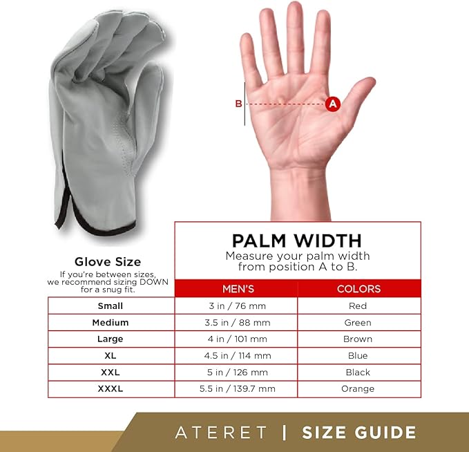 Palmer Safety 12 Pairs Heavy Duty Durable Cowhide Leather Work Gloves for Construction, Industrial and Personal Use