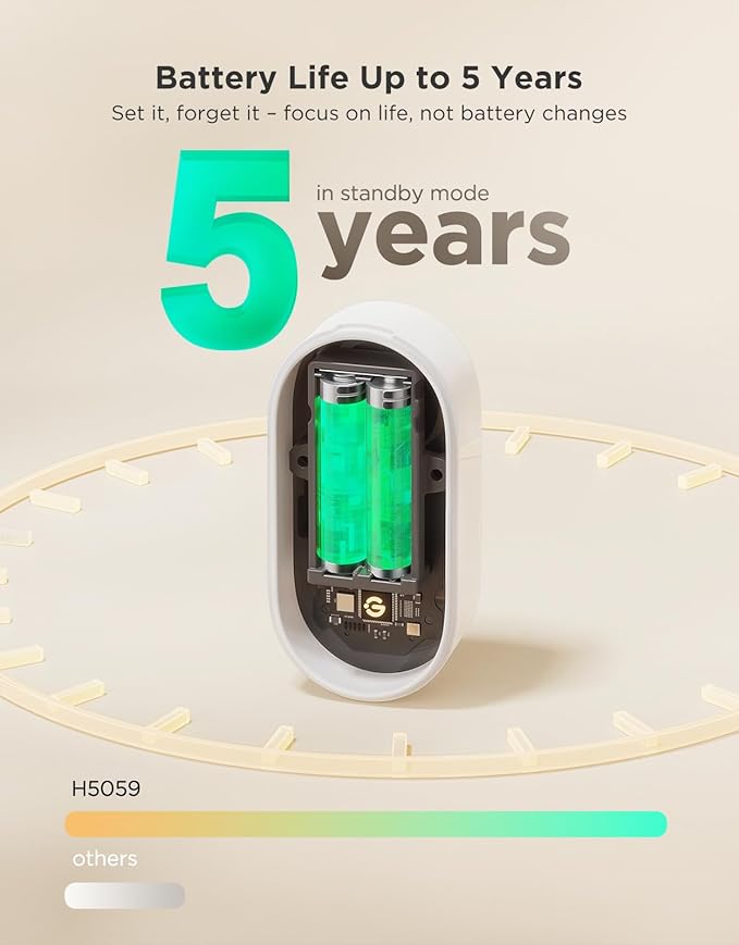 GoveeLife Water Leak Detector 3 Pack with 105dB Adjustable Alarm, Water Alarm with Dual Sets Sensor Probes Leaks and Floods. Suit for Home, Basement, and Kitchen(Cannot Connect to Wi-Fi Directly)
