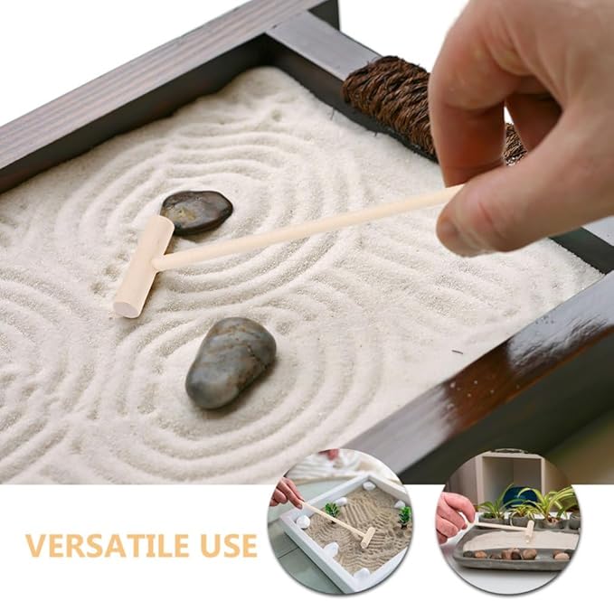 TOPPERFUN 20Pcs Mini Zen Garden Rake Tools Bamboo Sand Rakes for Meditation Desk Dollhouse Accessories and Sand Tray Decoration