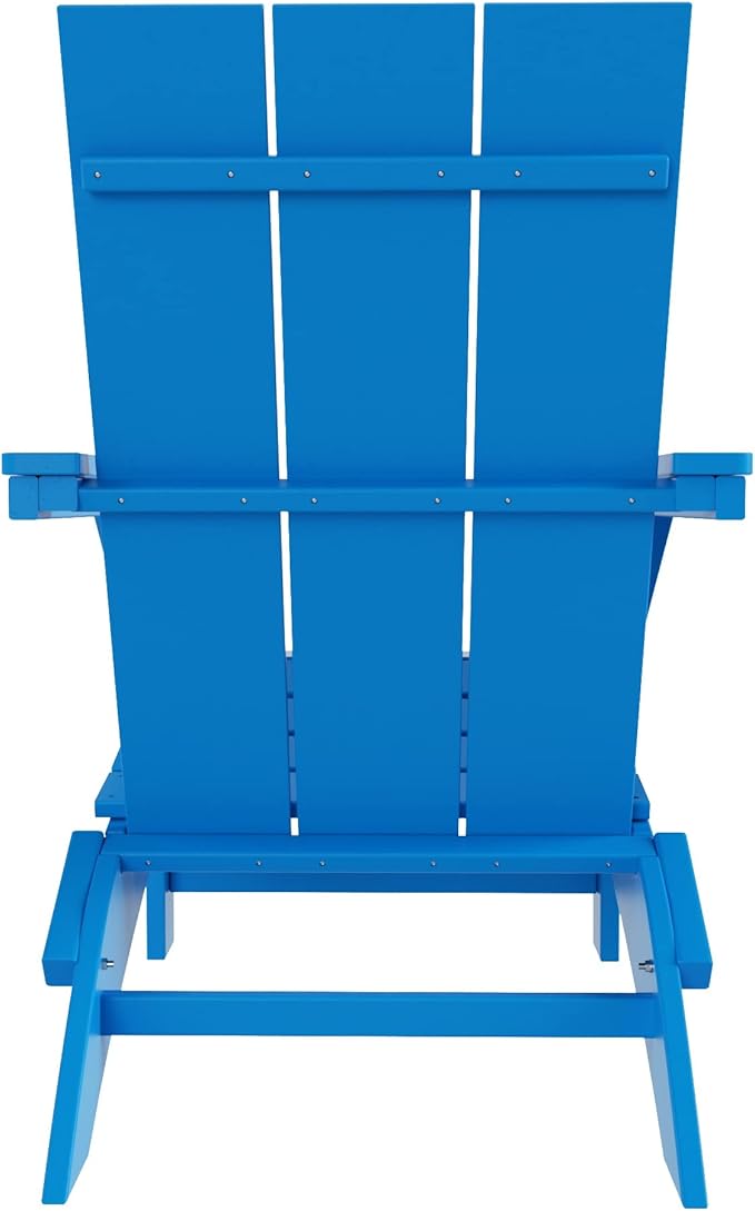 WestinTrends Ashore Modern Outdoor Folding Adirondack Chair (Set of 2), Pacific Blue