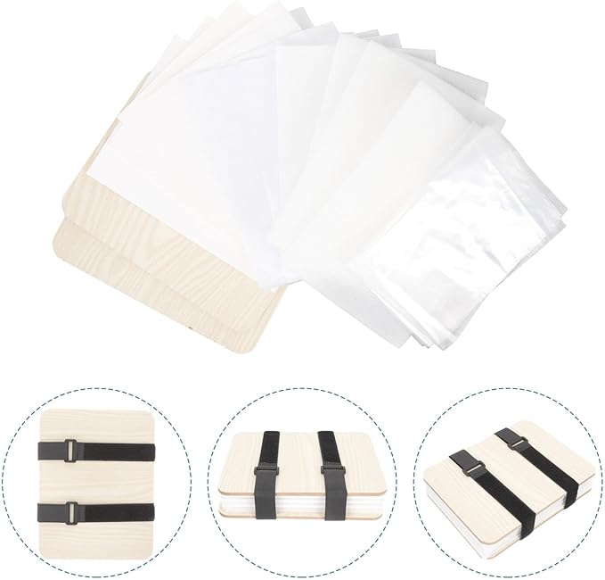 Uonlytech Flower Pressing Kit DIY Plant Specimen Tool Set for Pressed Flowers Fruits Leaves Crafting with Even Pressure Sponge for Scrapbooking Cards Invitations Nail Art