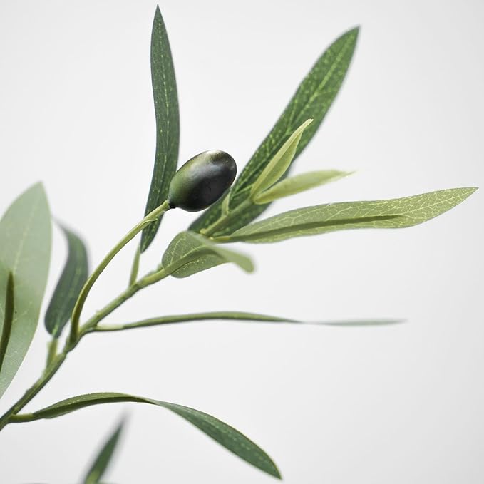 6ft Tall Artificial Olive Plants Indoor - Large Faux Decorative Trees for Home Decor, Artificial Tree UV-Resistant Outdoor, Fakeplant for Home Office Living Room