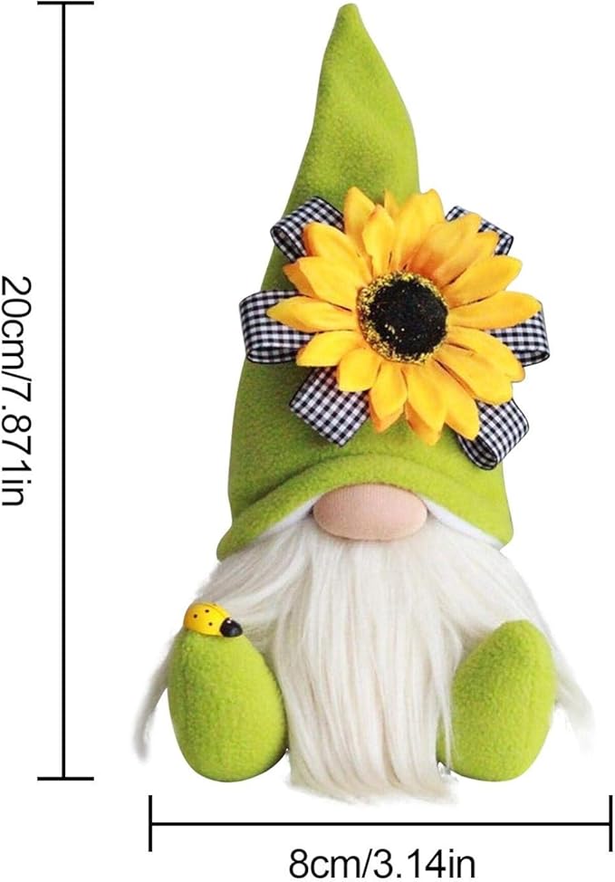 Sunflower Garden Gnome, Bumble Bee Gnomes Plush Decor,World Bee Day Fall Decor,Fall Holiday Bee Decorations Ornaments for The Home