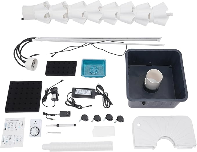 Hydroponics Growing System Kit,40 Pods Vertical Indoor Garden with LED Grow Light, Indoor Herb Garden with Wheels, Plant Germination Kit for Vegetable Fruit (8 Layer 40 pods)
