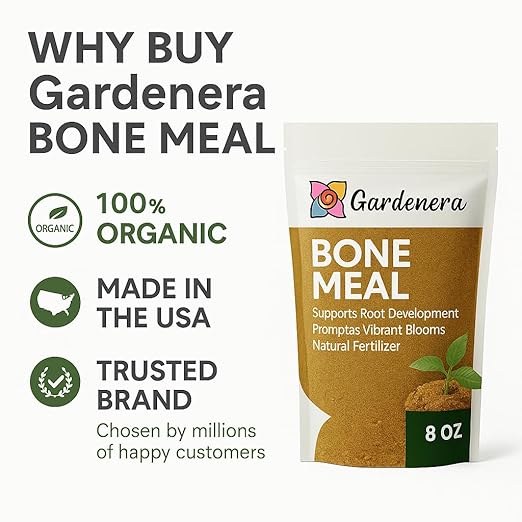 𝐁𝐄𝐒𝐓𝐒𝐄𝐋𝐋𝐄𝐑 Organic Bone Meal Fertilizer by Gardenera (4-12-0 NPK) All-Natural Plant Food Source of Nitrogen and Phosphorus for Bulbs, Gardens, Potted Plants, Trees, and Shrubs - 20 QUARTS