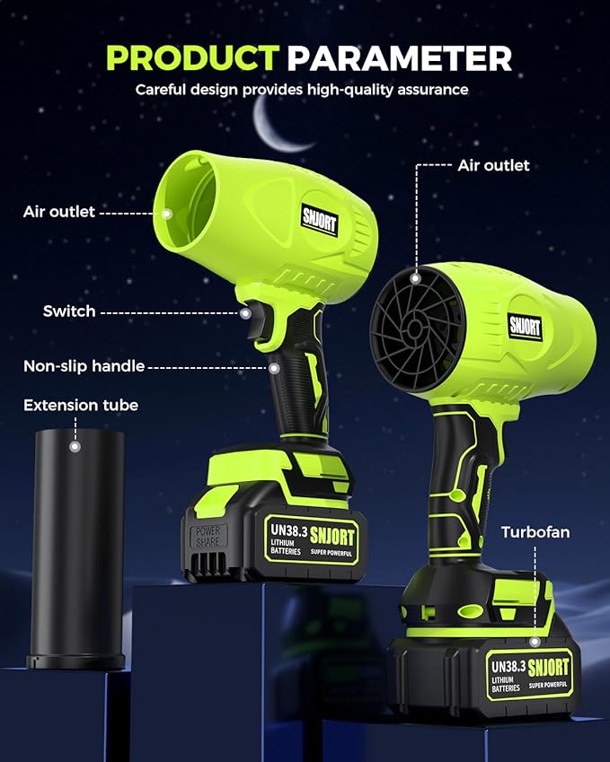Leaf Blower Cordless with Battery and Charger, 980,000 RPM, Extended Nozzle, Lightweight Handheld,Blower for Patio Cleaning,Leaves and Dust,Birthday Gifts for Men Dad Husband