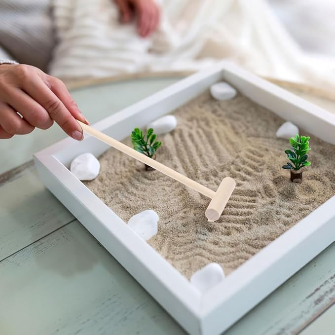 TOPPERFUN 20Pcs Mini Zen Garden Rake Tools Bamboo Sand Rakes for Meditation Desk Dollhouse Accessories and Sand Tray Decoration