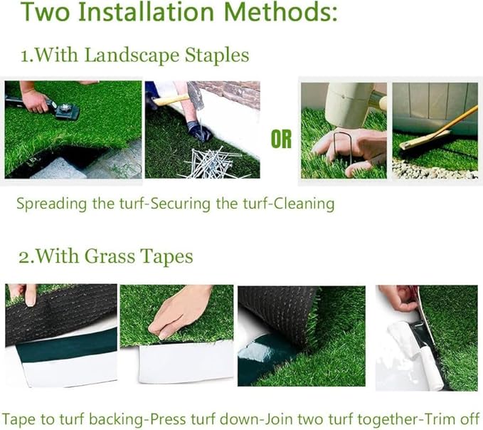 Petgrow Artificial Grass Turf 9FTX30FT- Realistic & Thick Synthetic Fake Grass Mat for Outdoor Garden Landscape Pet Dog Grass Rug Faux Turf
