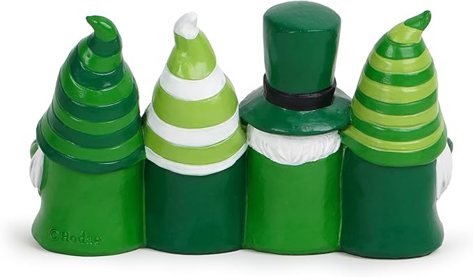 Hodao Luck St Patrick's Day Gnomes Decorations Beard Elf Decor Home Table Ornament Decor Dwarf Figurines for St. Patrick's Day Gifts Green Irish Handmade Gnome Decorations