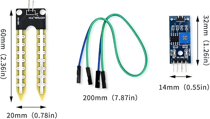 6pcs 3.3V-5V Soil Hygrometer Detection Module Soil Moisture Detect Sensor for Arduino Automatic Watering System Robot Smart car