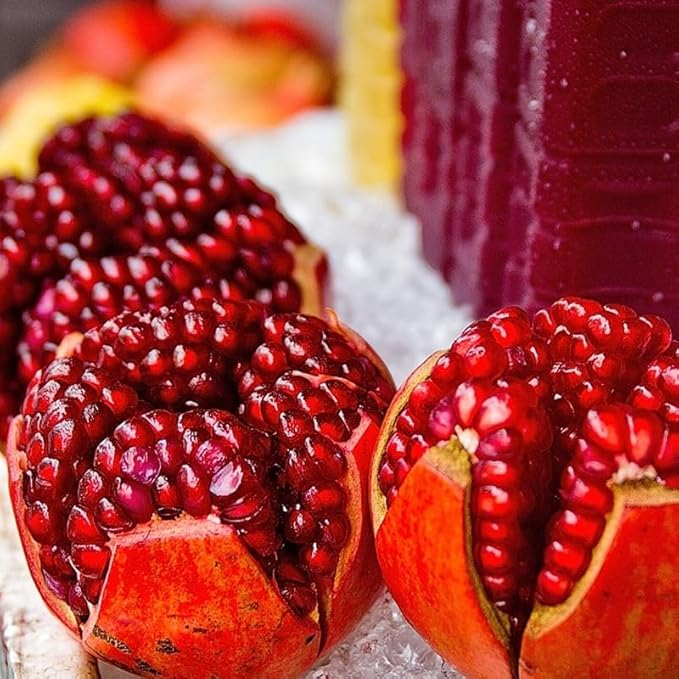 Live Pomegranate 'Wonderful' Plants (Punica Granatum 'Wonderful') - Fruit-Bearing, Drought-Tolerant, Easy to Grow (4 Pomegranate Wonderful Cups)
