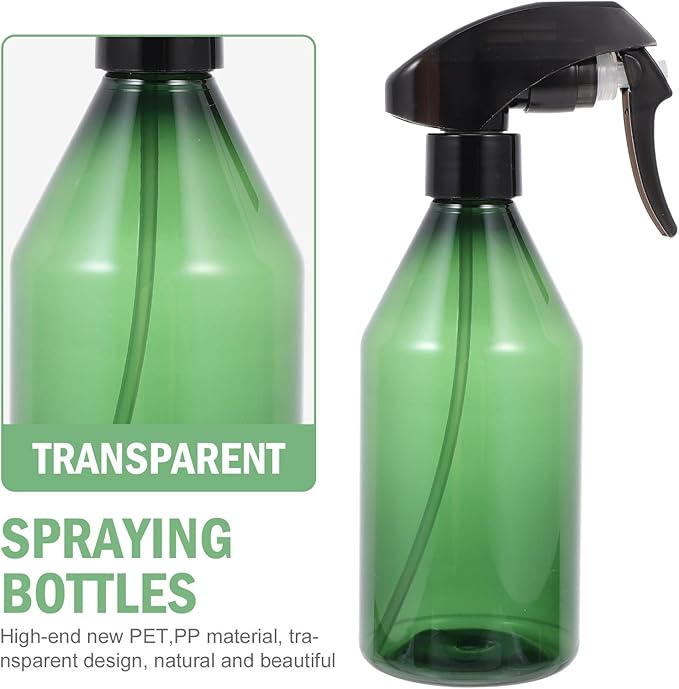 2PCS Thickened Plant Spraying Bottles for Indoor Flower Watering Leakproof Transparent Mist Sprayers for Gardening Hair Styling Skin Care and Cleaning Use