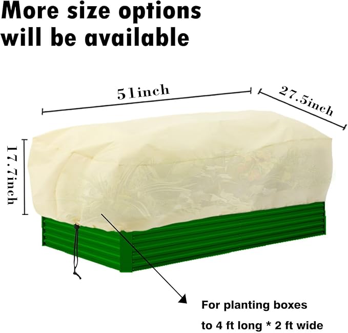 EAVNCLG Plant Protection Cover, Frost Protection Blanket Bag, 2 Pack, 55 x 27.5 x 17.7 Inches