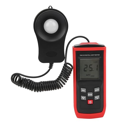 GYZOUKA TA8133 Digital Light Meter, Illuminance Meter with Manual Auto Range 200000lx, for Visible Light Measurement