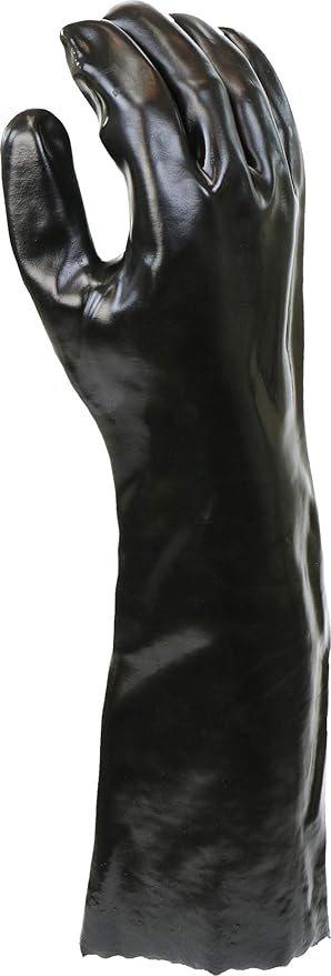 West Chester 12018 Chemical Resistant PVC Coated Work Gloves: 18" Length, Size Large, 2 Pairs