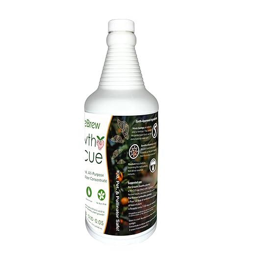 Wrigglebrew Organic Liquid Fertilizer Concentrate from Worm Castings. Non-toxic, All-Purpose, Plant Food for Gardens, Vegetables, Fruits, Houseplants, Seed Starters, and Ornamentals. (32 Fluid Ounces)