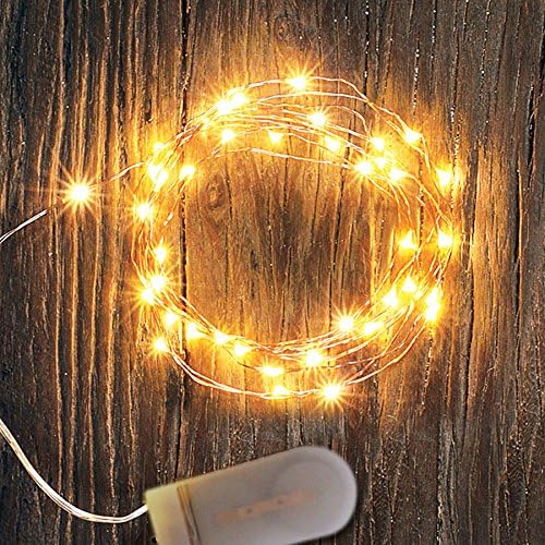 OakHaomie 6 Pack Fairy Lights Battery Operated No Remote LED Starry String Lights 30 Micro Starry LEDs on 10ft Copper Wire Light for DIY Wedding Centerpiece Table Decorations (Copper Warm White)