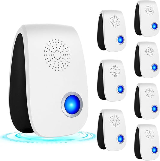 2026 Upgraded Ultrasonic Repellent 8 Packs, Indoor Pest Repellent, Electronic Plug in Pest Control for Roach, Ant, Rodent, Mouse, Bugs, Mosquito, Spider Repellent for House, Garage, Warehouse