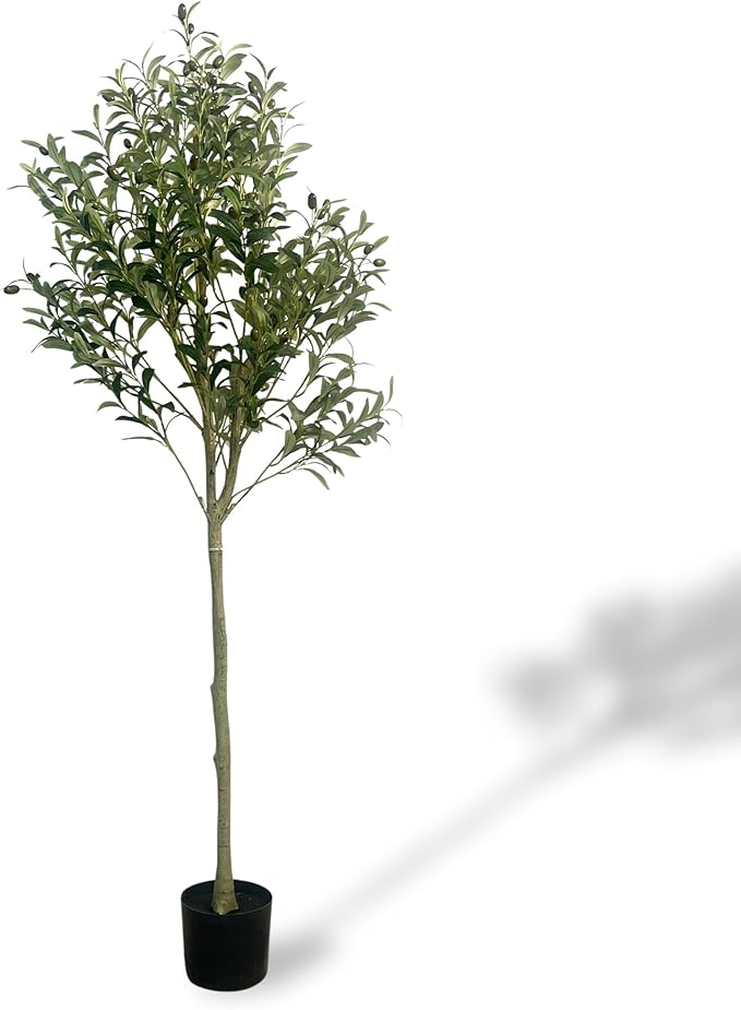 XBrand 59.1-Inches Artificial Olive Tree in Pot for Indoor Outdoor Home Office Store, Great Housewarming Gift