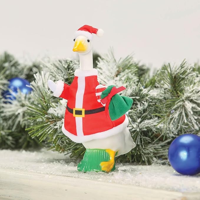 Fox Valley Traders Gaggleville 7" Desktop Goose Figurine with All Seasons Outfit Bundle – Includes 4 Adorable Seasonal Costumes for Spring, Summer, Fall & Winter – Fun Indoor Décor & Gift Idea