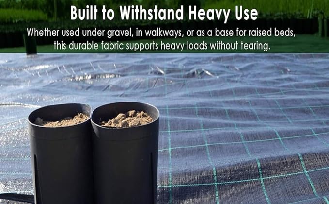 OldMacDonald - Premium Landscape Fabric - Heavy Duty 12ft x 300ft (3.66m x 91.44m) - Commercial Grade, Woven Landscaping Ground Cover for Gardening, Farming, Agriculture Folded