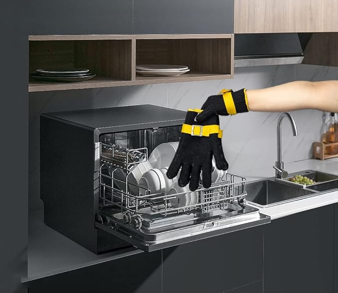 Schwer ANSI A9 Cut Resistant Glove, Food Grade Stainless Steel wire Mesh Metal Gloves, Knife Cutting Gloves for kitchen Mandoline Slicing Butcher Meat Cutting Oyster Shucking Fish Fillet（L, 1 PCS）