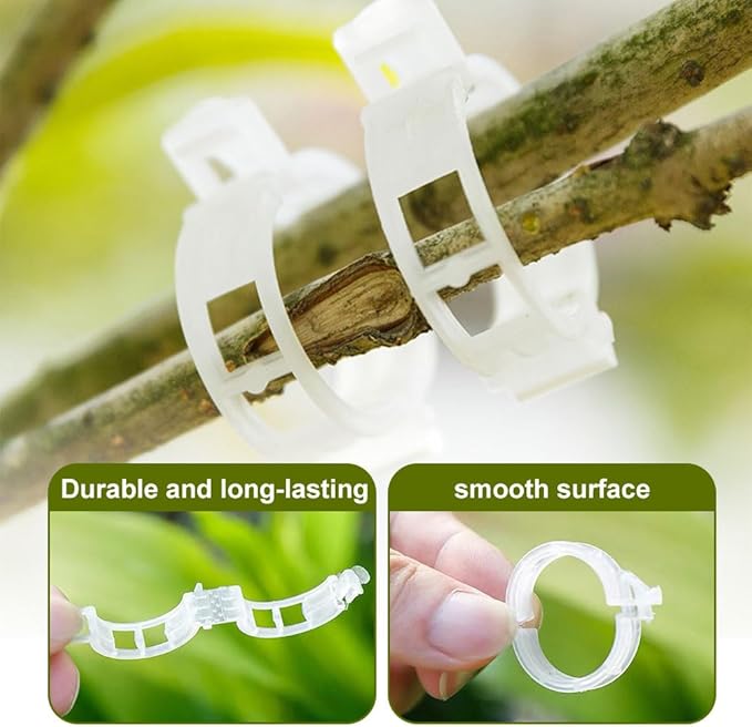 2026 Upgrade Thickened Secured Plastic Plant Clip,Reusable Plant Support Clips Fixing Clips for Climbing Plants,Garden Climbing Vines Fixing Clip for Tomato Grape Vine Flowers Vegetables (50, Black)