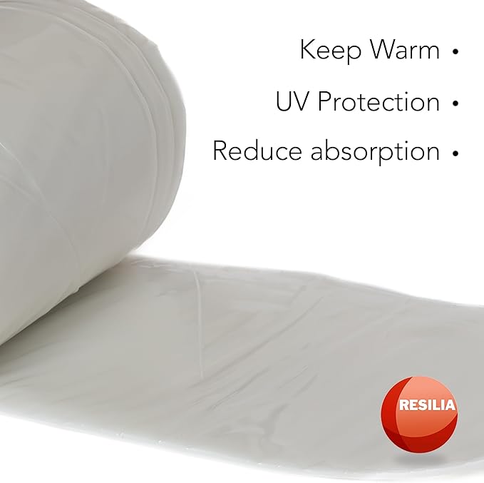 RESILIA Clear Greenhouse Sheeting - UV-Protected, Heavy-Duty Gauge Outdoor Polyethylene Cover for Weatherproofing Greenhouses, Garden, Plants, 6.5' by 10' Roll, 6 Mil, 0.006 Inch, Thick, Made in USA