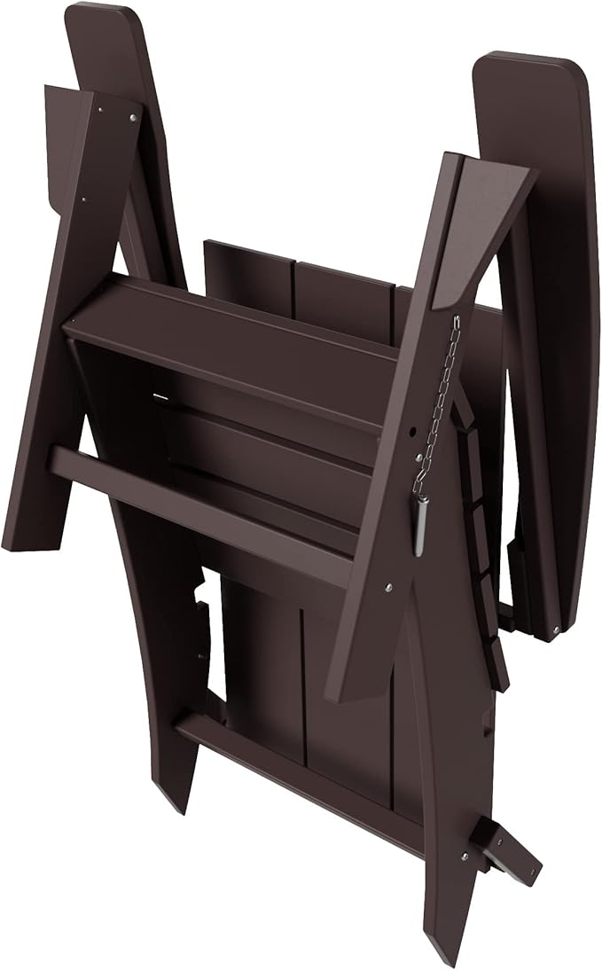 WestinTrends Ashore Modern Outdoor Folding Adirondack Chair, Dark Brown