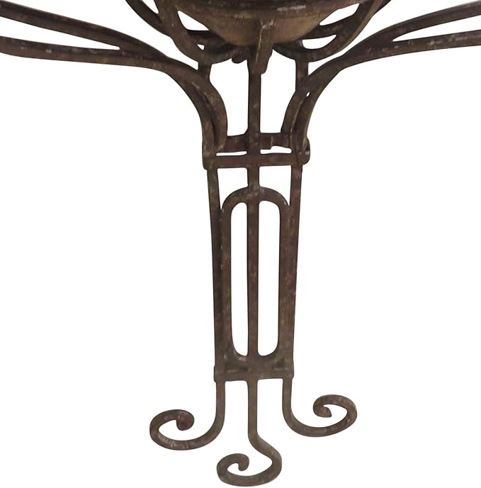 MY SWANKY HOME Tall Iron Wall Mounted Planter Outdoor Garden Scroll Metal Antique Style Open